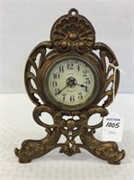 Brass Ornamental Wind Up Clock w/ Dial