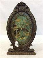 Oriental Design Keywind Clock