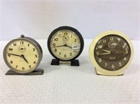 Lot of 3 Westclox Alarm Clocks