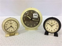 Lot of 3 Westclox Alarm Clocks Including