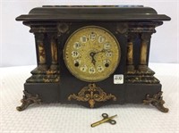 Seth Thomas Ornate Keywind Mantle Clock