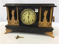 Ornate Keywind Sessions Mantle Clock