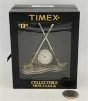 Timex Golf Club & Balls Collectible Mini-Clock New