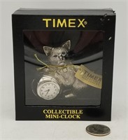 Timex Kitten W/ Yarn Collectible Mini-Clock New In