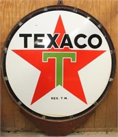 Texaco Porcelain lollipop sign in original