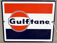 porcelain Gulftane sign, 8.5" x 11.75"
