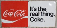 Coca Cola metal sign, some rust, 15" x 30"