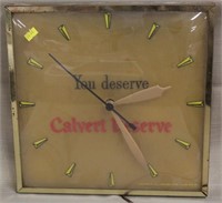 Calvert Reserve 13" square clock, runs,