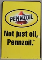 2011 PENNZOIL 2 side metal sign, 36" x 24"