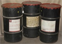 (3) Texaco 120 lb. barrels, (1) is approx. 1/2