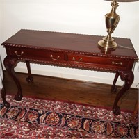 Intricate Detail Mahogany Sofa Table/Cabriole Legs
