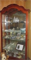 Beautiful Oak and Glass Curio Cabinet