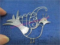 mexico taxco sterling silver bird pin (10.2g)
