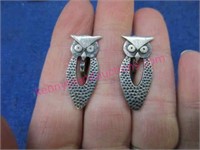 mexico taxco sterling silver "owl" earrings