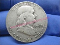 1954 franklin silver half-dollar (90% silver)