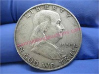 1950 franklin silver half-dollar (90% silver)