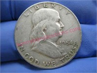 1954 franklin silver half-dollar (90% silver)