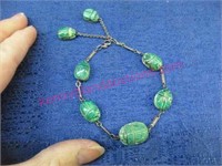 vintage jade scarab bracelet