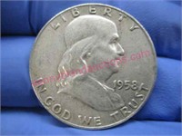 1958 franklin silver half-dollar (90% silver)