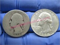 1935 & 1964 washington silver quarters(90% silver)