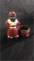 Cast iron Aunt Jemima tooth pick holder/ match