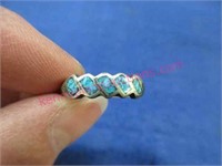 sterling silver turquoise ring - size 6.5