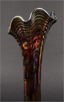 11" Imperial Carnival Glass Ripple Vase