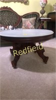 Antique Marble Top Rosewood Coffee Table
