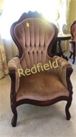 Antique Mauve Rosewood Parlor Chair