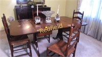 Vintage Dining Room Table w/ 4 Chairs
