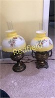 Pair of lovely Converted Oil Lamps