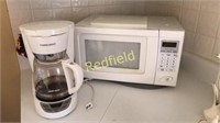 Microwave and Coffee Pot