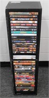 40 DVDs in A Spring Loaded Rack