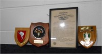 4 Military Plaques & Awards
