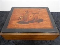 Inlaid Wooden Box 9" x 7" x 2½"