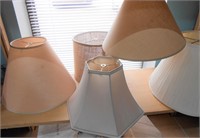 Lot of 5 Assorted Lamp Shades 8" - 12" T
