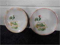 Paden City Pottery - 2 Saucers (one has chips)