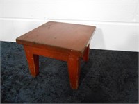 Small Wooden Stool Plant Stand 8" Square x 6"T