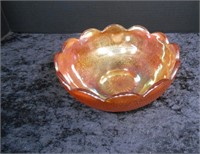 Marigold Carnival Glass Bowl 7" Dia