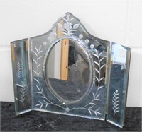 Tri-Fold Dressing Table Mirror 11" Wide (Flat)