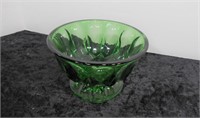 Green Footed Glass Bowl 6" Dia