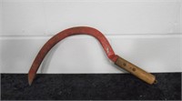 Wooden Handled Sickle 15" Tall
