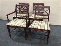 Mahogony Dining Chairs w/ Upholstered Seats