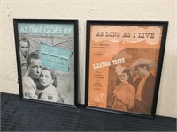 2 Framed Sheet Music Covers