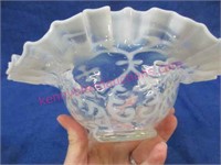 old "spanish lace"opalescent bowl - beaumont glass