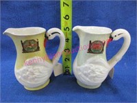 2 old "1933 chicago fair" 5in tall pitchers