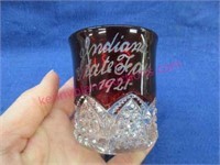 "1921 indiana state fair" red-clear small cup
