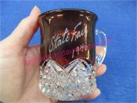 "1946 indiana state fair" red-clear small cup