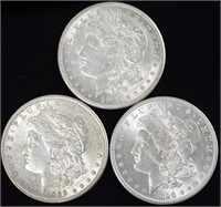 3 Morgan Silver Dollars