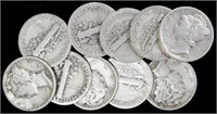 10 Mercury Dimes